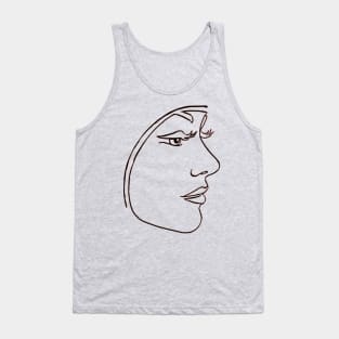 Vintage Girl Face Tank Top